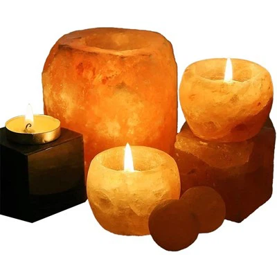 Doğal Şekilli Himalaya Tuzu Mumluk